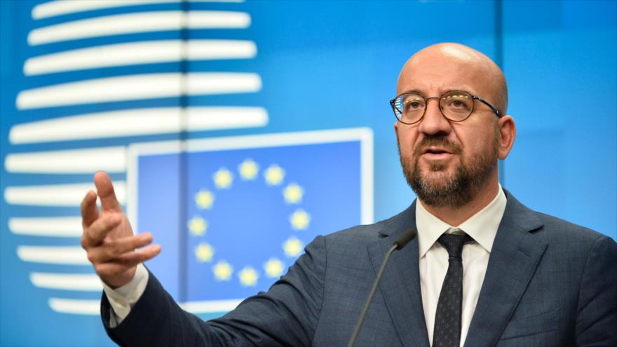 El presidente del Consejo Europeo (CE), Charles Michel, habla en una rueda de prensa en Bruselas (capital belga), 2 de octubre de 2020. (Foto: AFP)