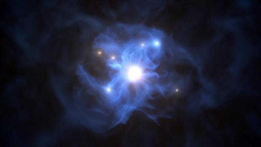 Descubren 6 galaxias atrapadas en telaraña de un agujero negro