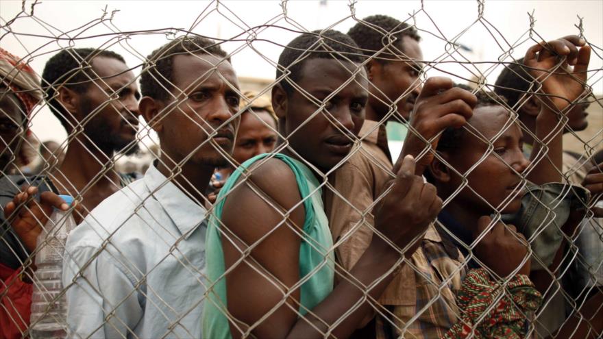 Migrantes africanos en Arabia Saudí.