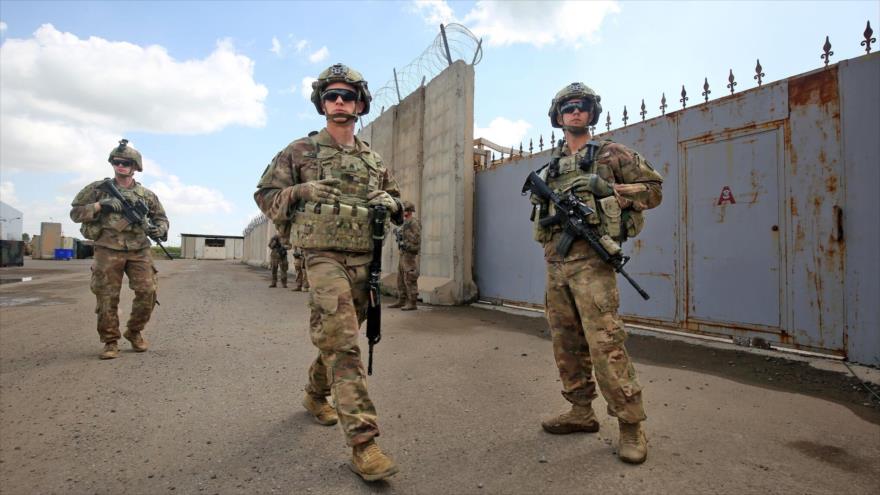Soldados del Ejército de EE.UU. en la base aérea K1, en el norte de Irak, 29 de marzo de 2020. (Foto: AFP)