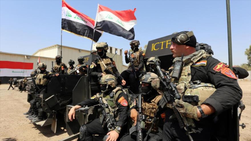 Fuerzas iraquíes desplegadas en la ciudad de Sherqat, en el sur de la provincia de Mosul.