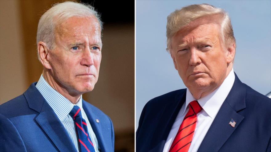 El candidato demócrata a las elecciones presidenciales de EE.UU., Joe Biden, y su rival republicano, el actual presidente de EE.UU., Donald Trump.