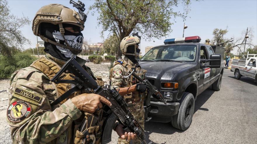 Fuerzas de seguridad iraquíes en la ciudad sureña de Basora, 2 de septiembre de 2018. (Foto: AFP)