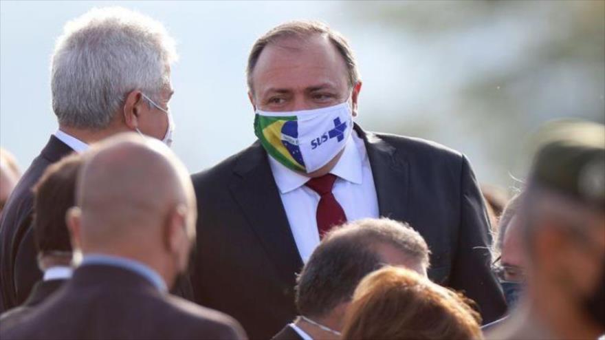 El ministro de Salud de Brasil, Eduardo Pazuello, en el Palacio de la Alvorada, sede presidencial en Brasilia, 9 de junio de 2020. (Foto: Reuters)