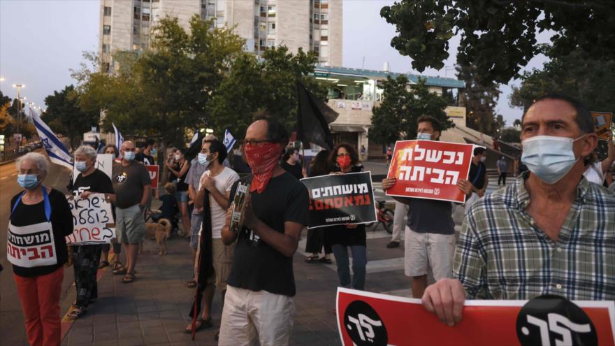 Manifestantes israelíes vuelven a exigir la renuncia de Netanyahu 