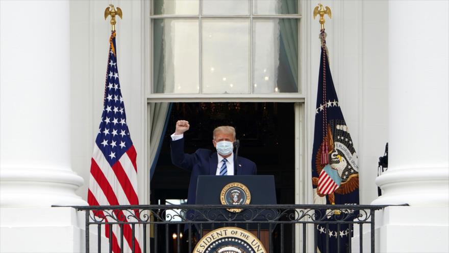 El presidente de EE.UU., Donald Trump, habla en la Casa Blanca, Washington, D.C., 10 de octubre de 2020. (Foto: AFP)