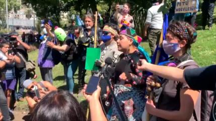 Indígenas presentan sus demandas en Santiago de Chile