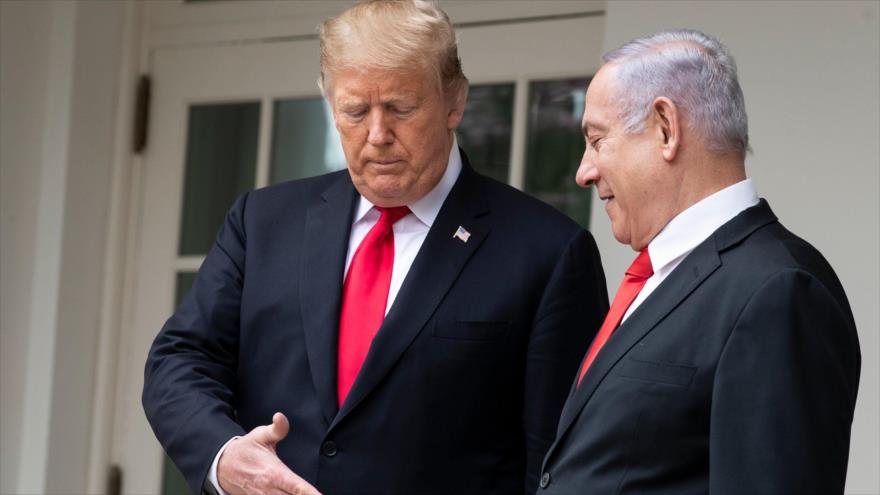 El presidente de EE.UU., Donald Trump (izda.), y el premier israelí, Benjamín Netanyahu.
