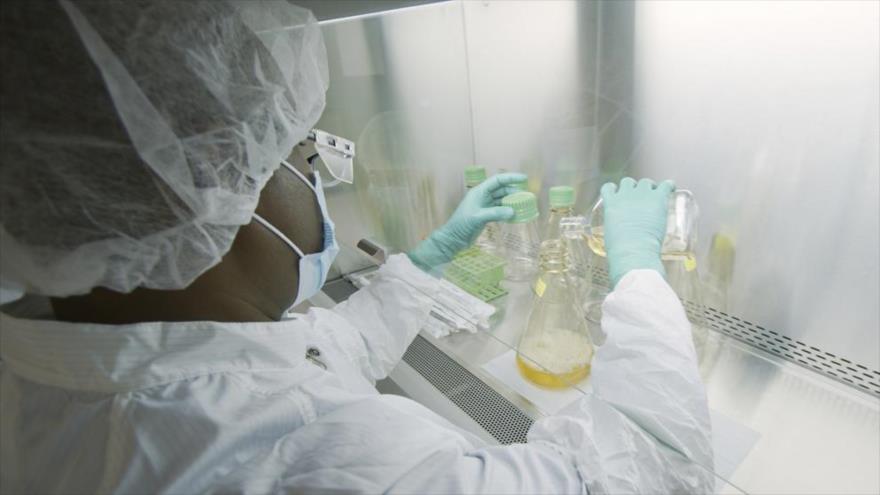 Un investigador prueba posibles anticuerpos COVID-19 en un laboratorio de farmacéutica estadounidense Eli Lilly en Indianápolis (Foto: AP)