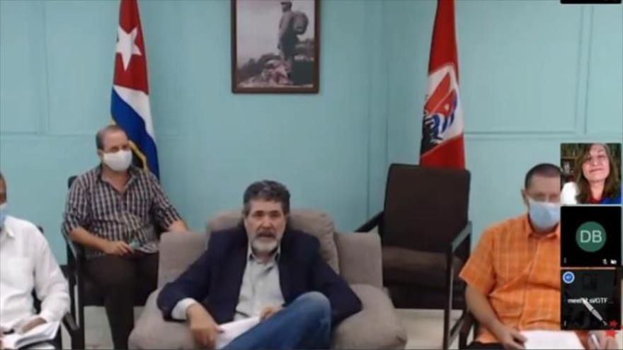 Captura de pantalla del tributo virtual del Foro de São Paulo a Salvador Allende, 15 de octubre de 2020.