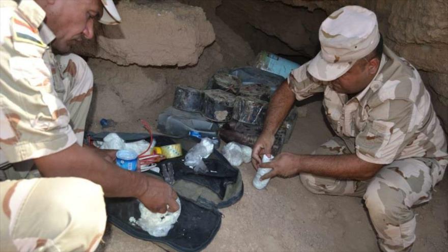 Las fuerzas iraquíes descubren un túnel subterráneo de Daesh lleno de explosivos en una región entre las provincias de Diyala y Salah Al-Din.