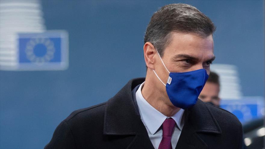 El presidente del Gobierno de España, Pedro Sánchez, en Bruselas, 16 de octubre de 2020. (Foto: AFP)