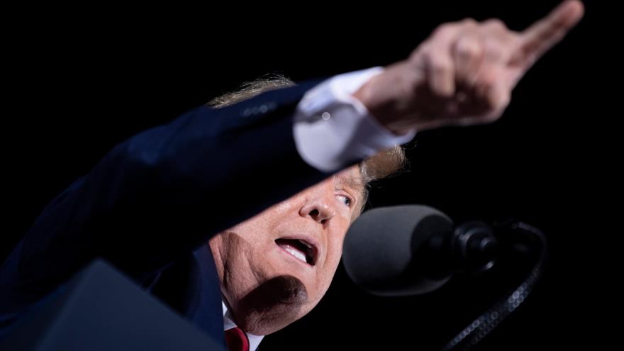 El presidente de EE.UU., Donald Trump, ofrece un discurso en Georgia, 16 de octubre de 2020. (Foto: AFP)