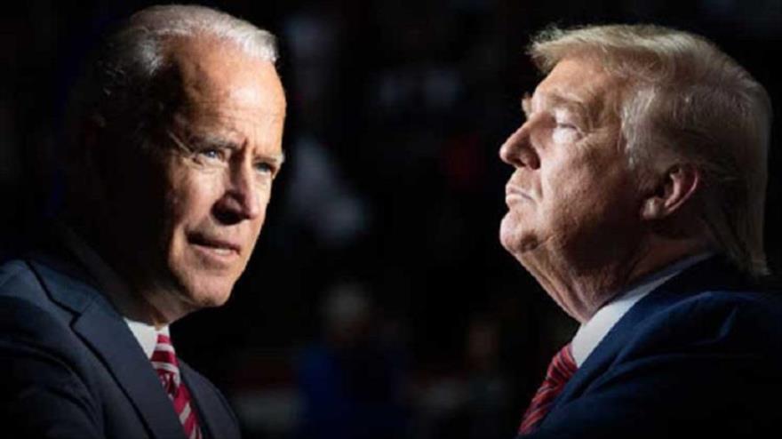 Los candidatos a la Presidencia de EE.UU., el actual mandatario, Donald Trump (dcha.) y su rival demócrata, Joseph Biden.