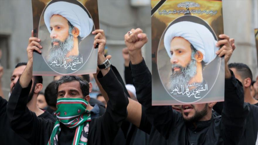 Protestan en la provincia Oriental, este de Arabia Saudí, por la ejecución de Nimr Baqer al-Nimr, destacado clérigo chií. (Foto: AFP)