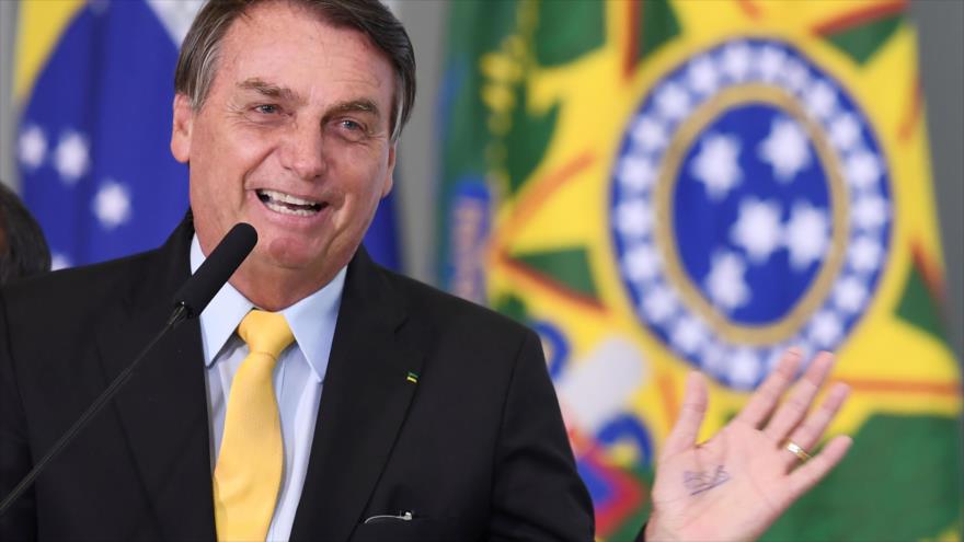 El presidente brasileño, Jair Bolsonaro, durante un evento en Brasilia (capital), 19 de octubre de 2020. (Foto: AFP)