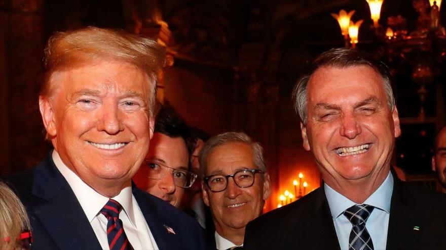 El presidente estadounidense, Donald Trump (izq.), y su homólogo brasileño, Jair Bolsonaro.
