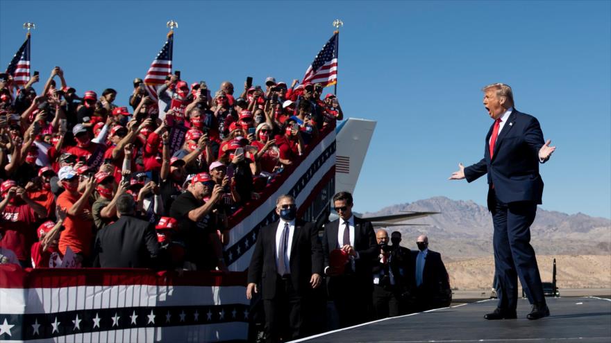 El presidente de EE.UU., Donald Trump, en mitin Make America Great Again, en Goodyear, Arizona, 28 de octubre de 2020. (Foto: AFP)
