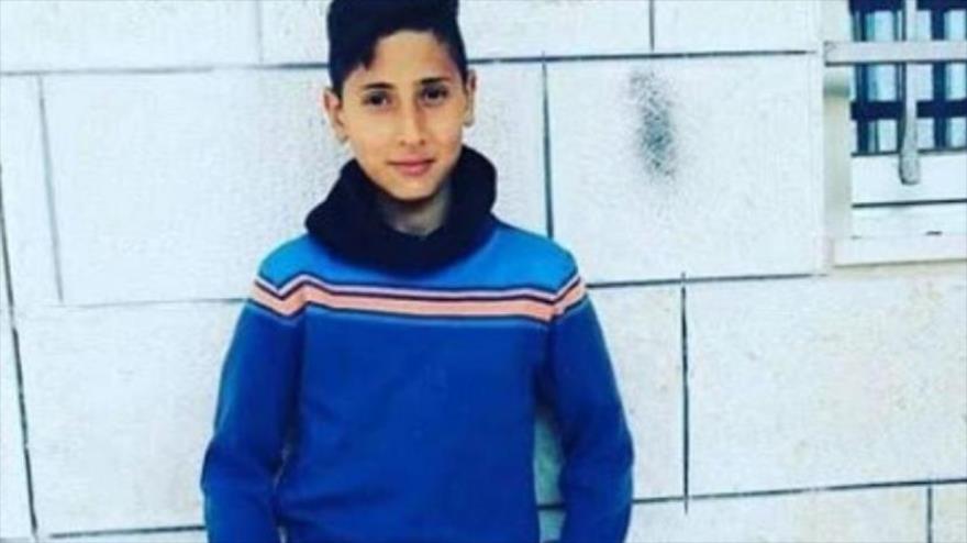 Ashraf Adwan, niño palestino condenado a 3 años de cárcel por un tribunal israelí.