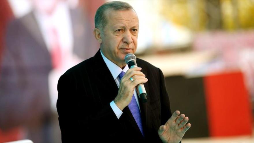 El presidente turco, Recep Tayyip Erdogan, ofrece un discurso en la ciudad de Van, 31 de octubre de 2020. (Foto: tccb.gov.tr)