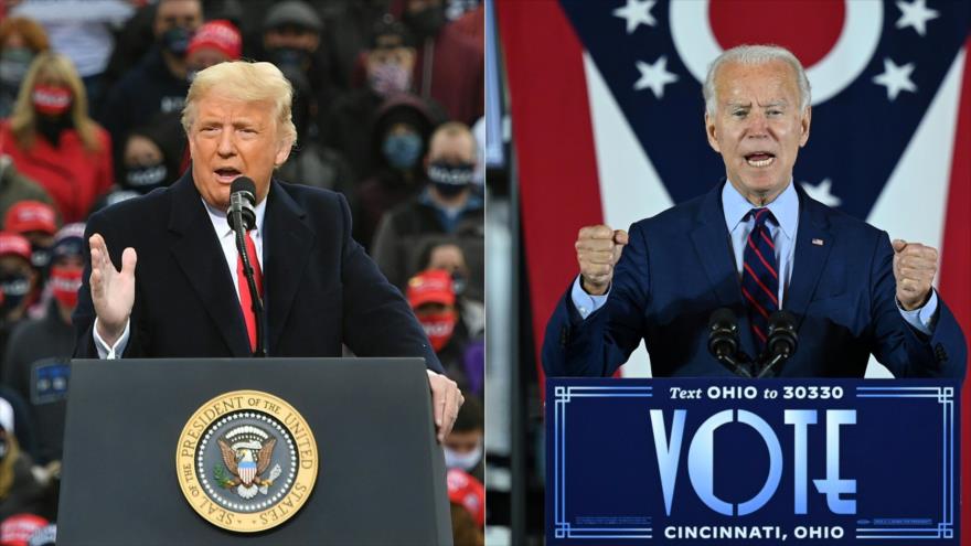 Candidatos a la Presidencia de EE.UU.: el demócrata Joe Biden (dcha.) y el republicano Donald Trump.