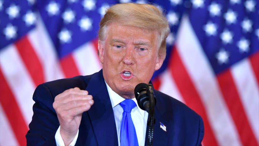 El presidente de Estados Unidos, Donald Trump, ofrece un discurso en la Casa Blanca, 4 de noviembre de 2020. (Foto: AFP)
