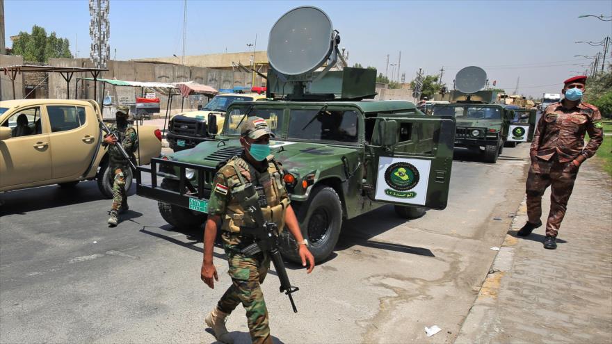 Fuerzas iraquíes en Bagdad, capital iraquí, 21 de mayo de 2020. (Foto: AFP)