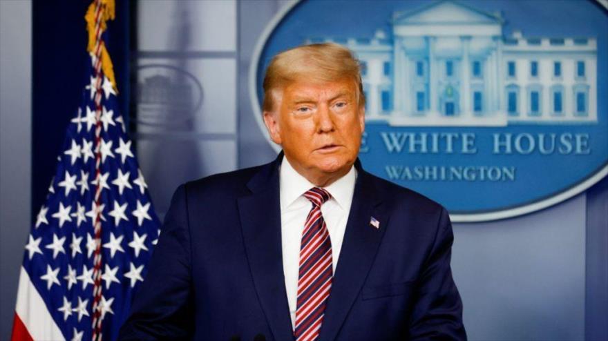El presidente de EE.UU., Donald Trump, habla con la prensa en la Casa Blanca, 5 de noviembre de 2020. (Foto: AFP)