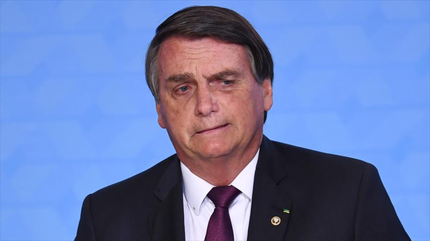 El presidente brasileño, Jair Bolsonaro, durante una ceremonia en el Palacio de Planalto en Brasilia, 4 de noviembre de 2020. (Foto: AFP)