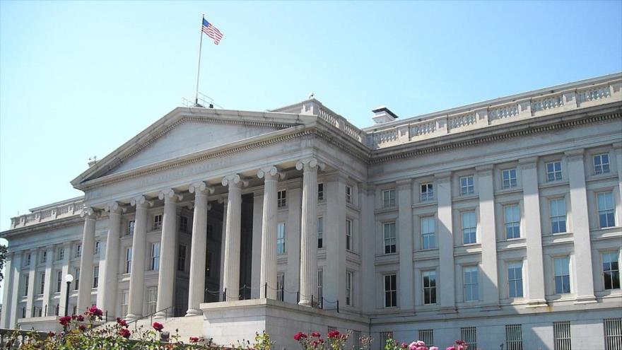El edificio del Departamento del Tesoro de Estados Unidos en Washington D. C., la capital del país.

