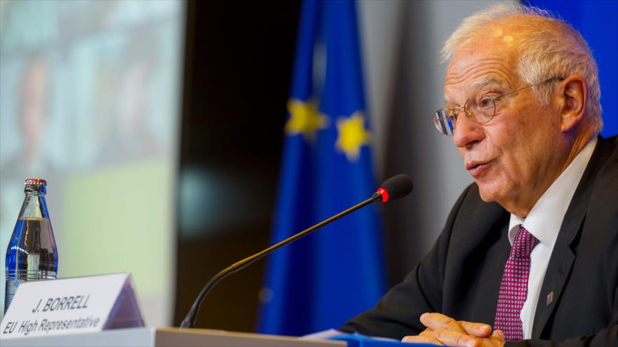 El alto representante para la Política Exterior de la Unión Europea, Josep Borrell, en una sesión en Luxemburgo, 12 de octubre de 2020. (Foto: AFP)
