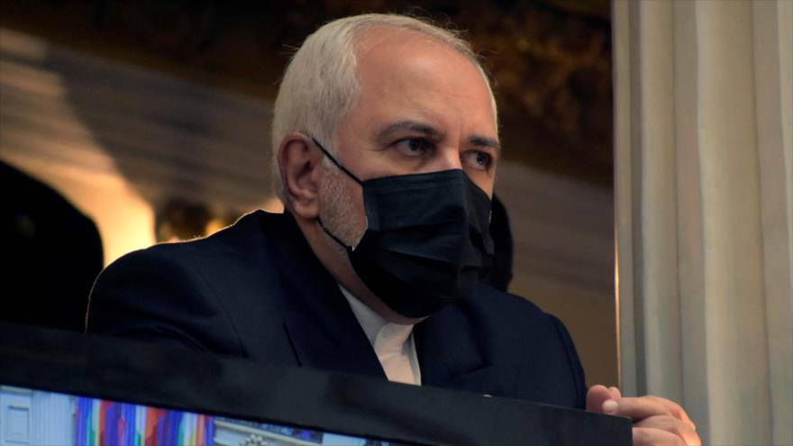 El canciller iraní, Mohamad Yavad Zarif, en una ceremonia en La Paz, Bolivia, 8 de noviembre de 2020. (Foto: AFP)