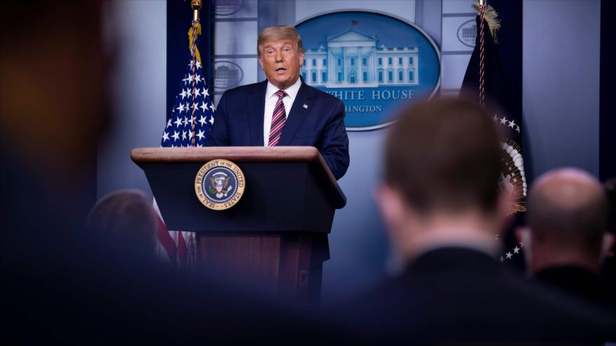 El saliente presidente de EE.UU., Donald Trump, habla en una rueda de prensa en la Casa Blanca, 6 de noviembre de 2020. (Foto: AFP)