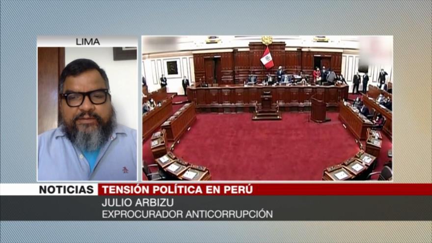 ‘Organizaciones criminales sostienen a Merino en el poder en Perú’