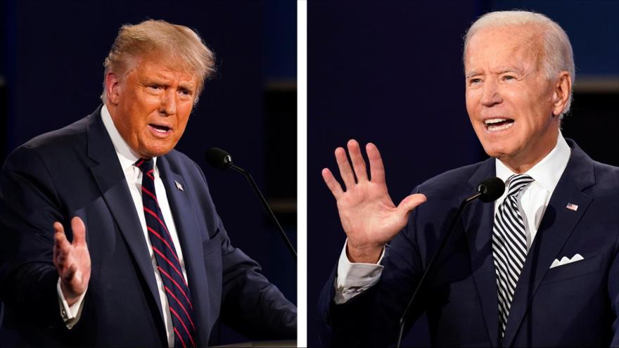 El candidato republicano a la Presidencia de EE.UU., Donald Trump (izq.), y el demócrata Joe Biden.