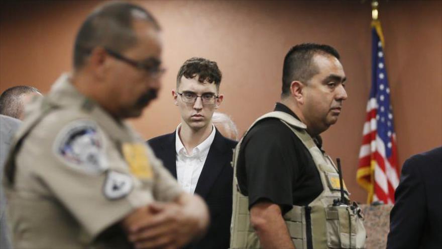 Patrick Crusius, acusado del tiroteo en un Walmart de El Paso, Texas, en agosto de 2019, en una audiencia en la corte, el 10 de octubre de 2019. (Foto: AP)