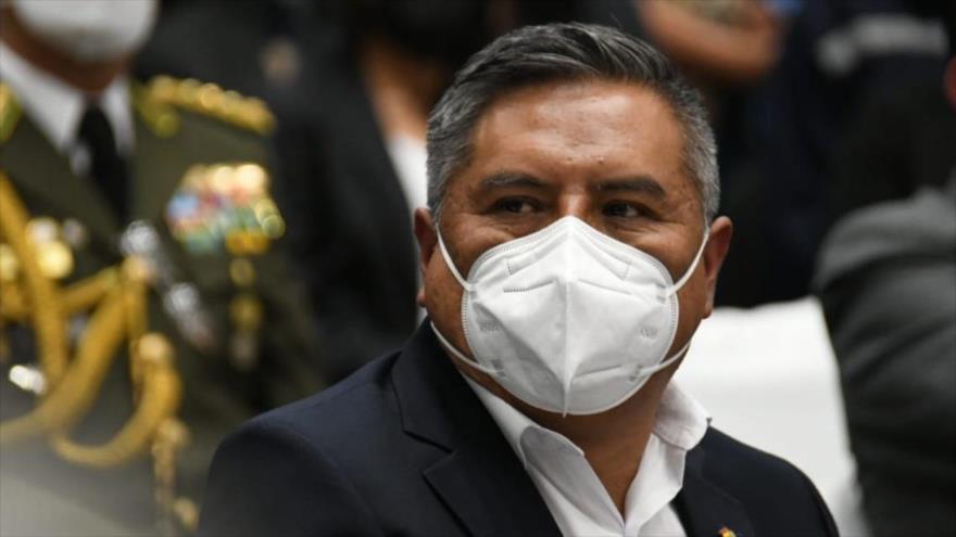 Rogelio Mayta, canciller boliviano del Gobierno de Luis Arce, en su ceremonia de investidura, La Paz (capital administrativa), 9 de noviembre de 2020.