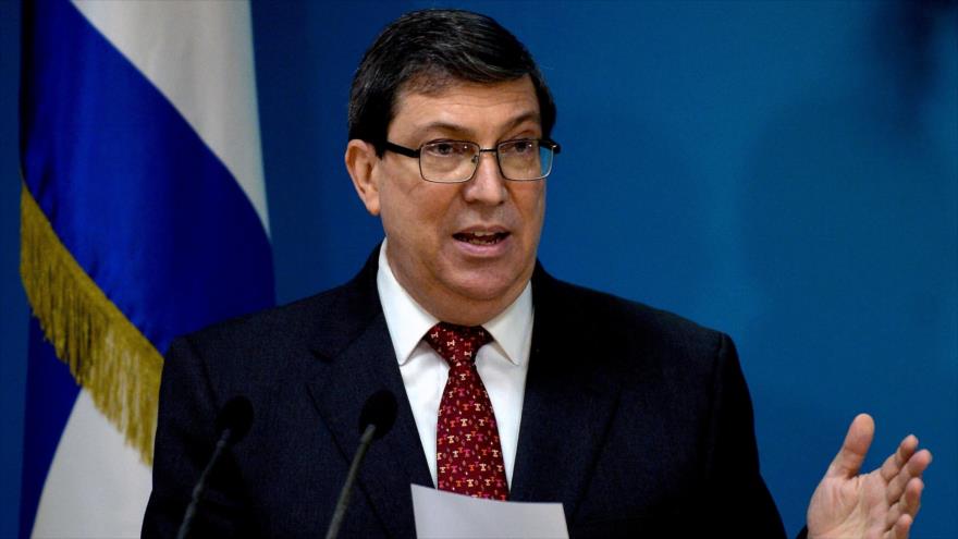 El canciller de Cuba, Bruno Rodríguez, habla en una rueda de prensa en La Habana, 22 de octubre de 2020. (Foto: AFP) 