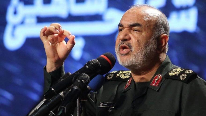 El comandante en jefe del Cuerpo de Guardianes de la Revolución Islámica (CGRI) de Irán, el general de división Hosein Salami.
