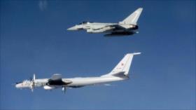 Cazas británicos Typhoon interceptan aviones rusos Tu-142 Bear F 