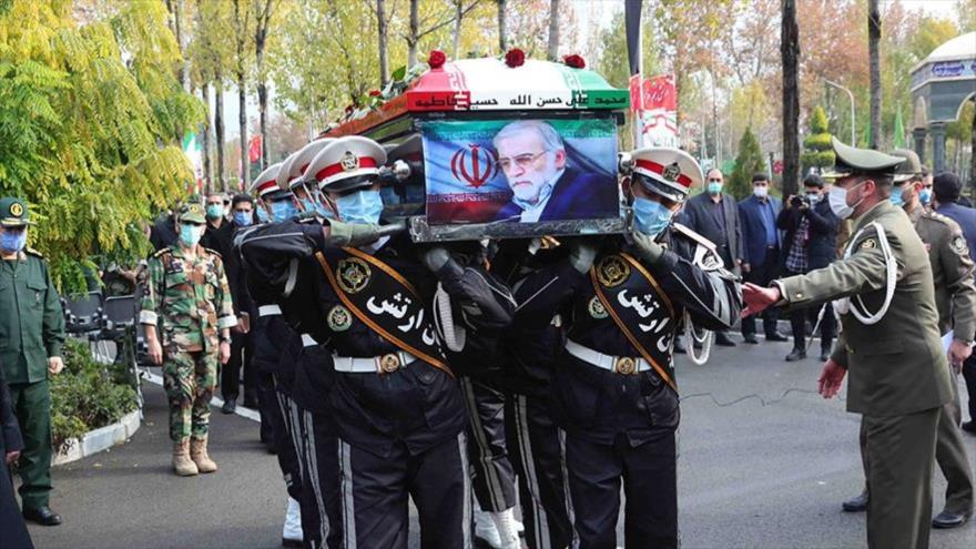 La ceremonia de funeral del científico nuclear Mohsen Fajrizade, 30 de noviembre de 2020. (Foto: Fars)