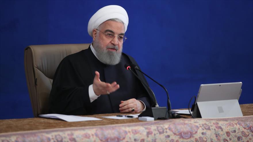 El presidente de Irán, Hasan Rohani, en una reunión del gabinete en Teherán (capital persa), 2 de diciembre de 2020. (Foto: president.ir)