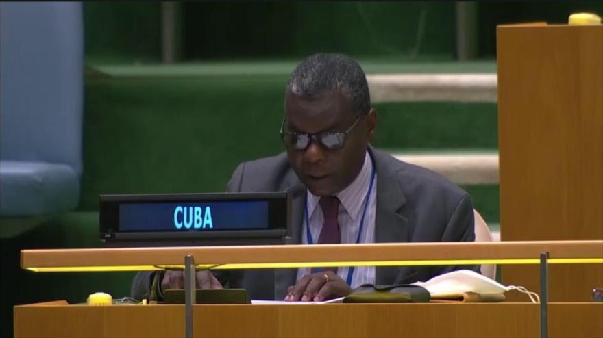 El representante permanente de Cuba ante la ONU, Pedro Luis Pedroso, 12 de noviembre de 2020. (Foto: Twitter)