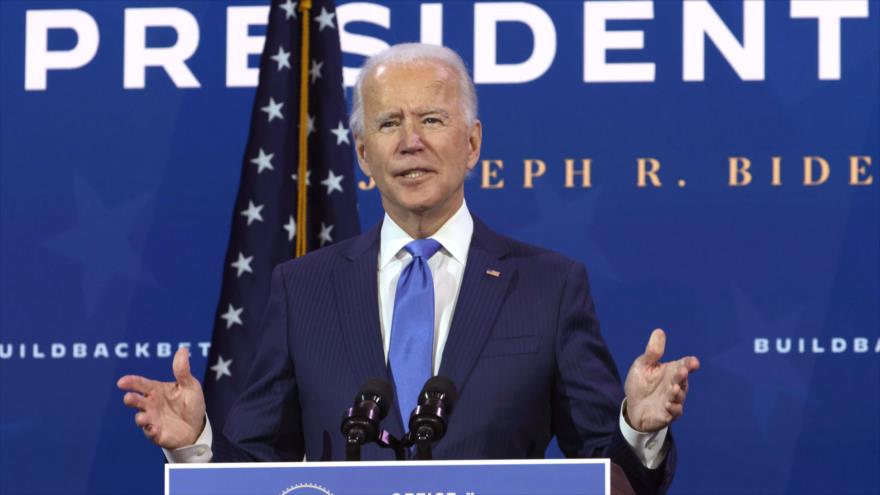 El presidente electo de EE.UU., Joe Biden, habla en un acto en Wilmington, Delaware, 1 de diciembre de 2020. (Foto: AFP)