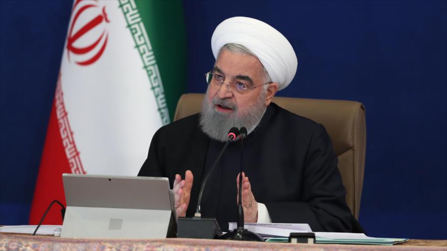 El presidente iraní, Hasan Rohani, durante una reunión con su Gabinete en Teherán (capital), 9 de diciembre de 2020. (Foto: President.ir)