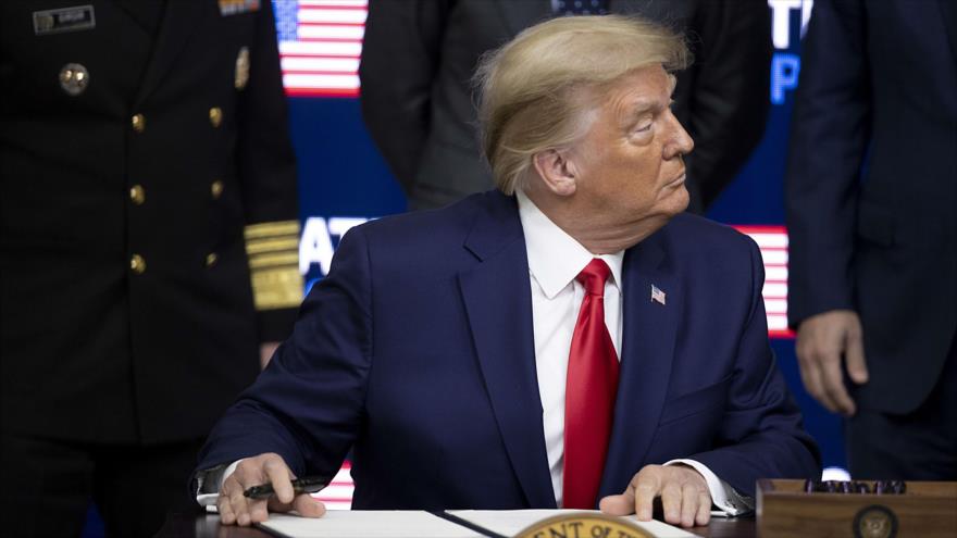 El presidente saliente de EE.UU., Donald Trump, en una cumbre en Washington, 8 de diciembre de 2020. (Foto: AFP)