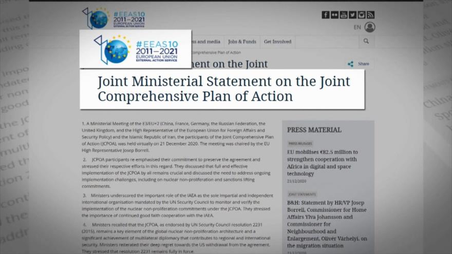 Acuerdo nuclear. Tensión China-EEUU. Lazos Londres-UE - Boletín: 16:30 - 21/12/2020