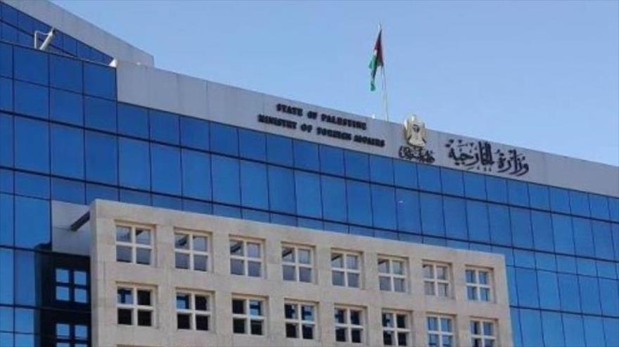 Fachada del Ministerio de Asuntos Exteriores de Palestina.