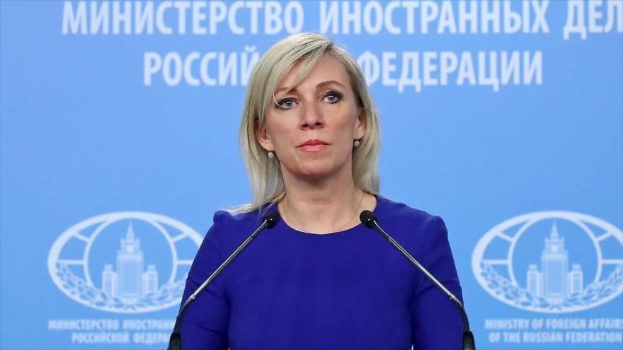 La portavoz del Ministerio ruso de Relaciones Exteriores, María Zajárova. 