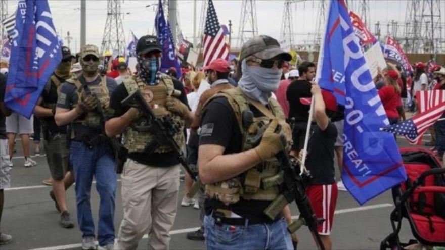 Los partidarios armados de Trump ,han salido a las calles tras el anuncio de la victoria de Joe Biden en las elecciones.